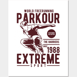 Vector Illustration of Parkour Posters and Art